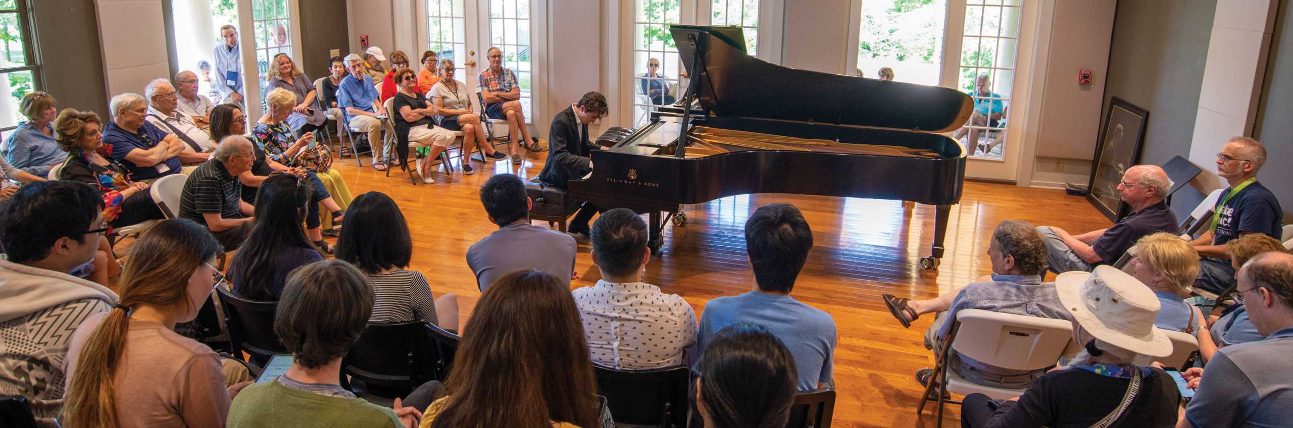 Student piano recital for the public.