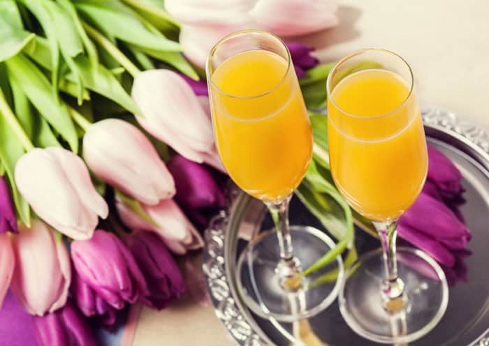Tulips and mimosas