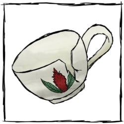 a broken teacup