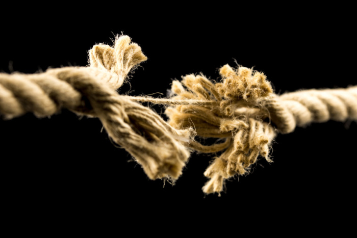 A frayed rope