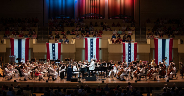 Chautauqua Symphony Orchestra performing on the Fourth of July