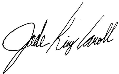 Jade King Caroll's signature