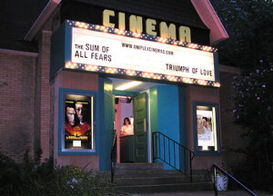 The new entrance to the cinema