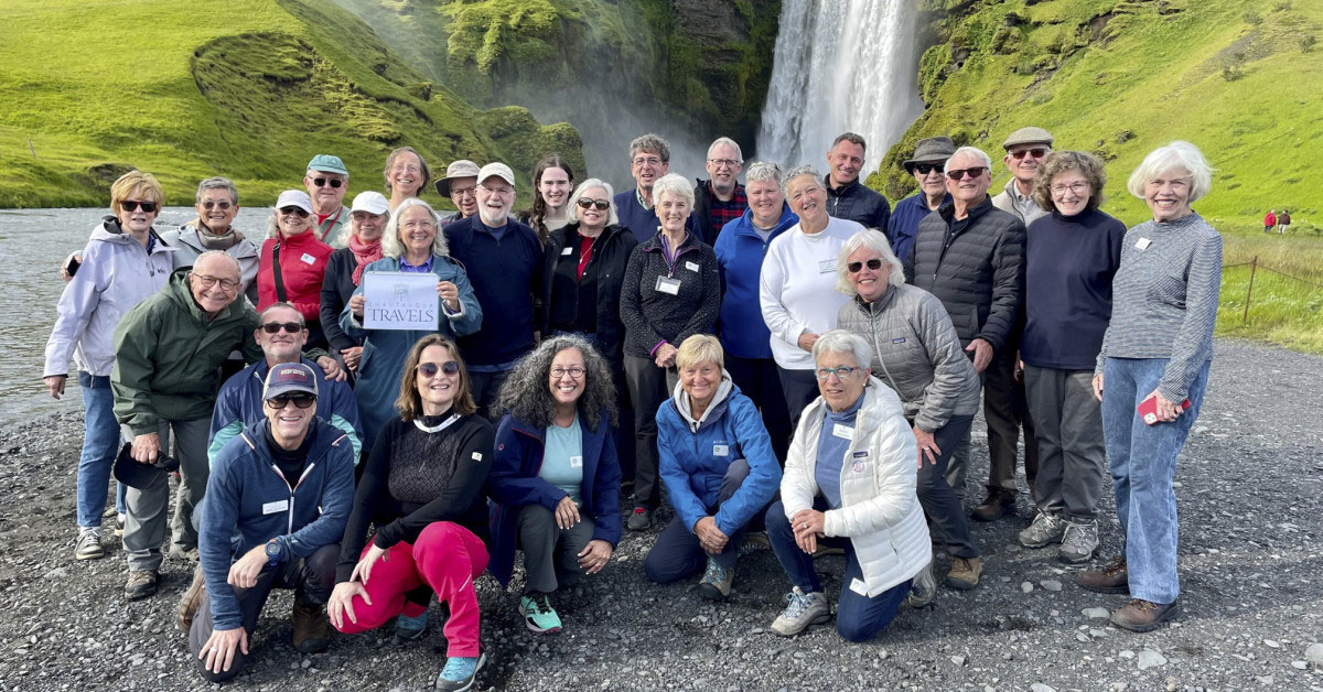 A group of travelers in Iceland