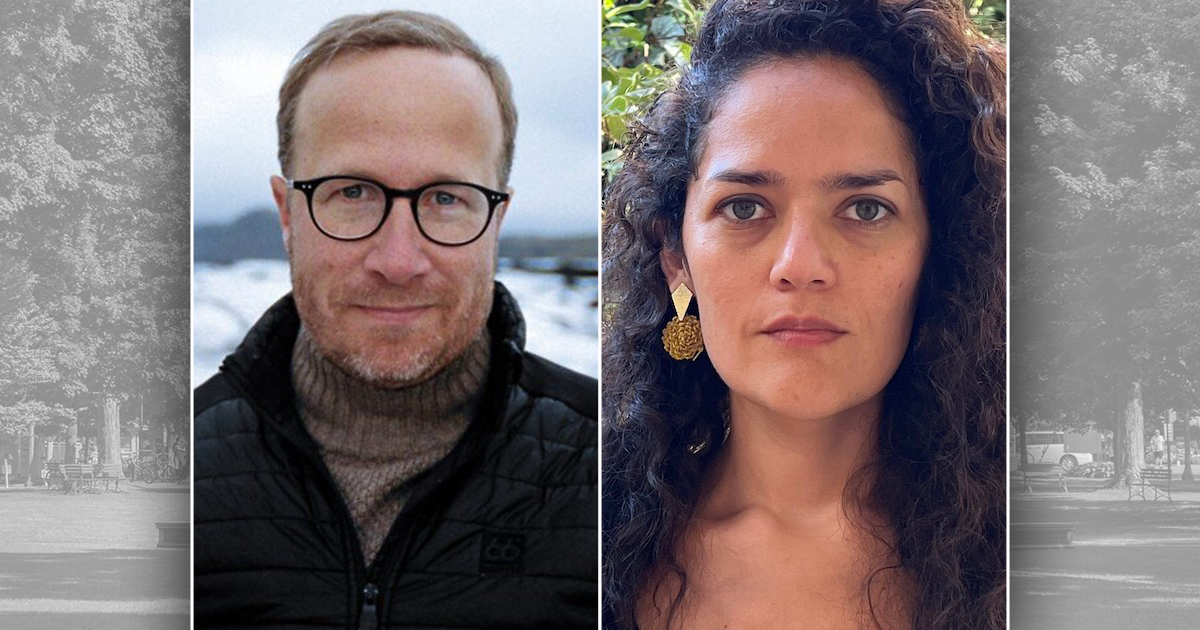 Climate Conversation–Global South and Global North, featuring Icelandic author Andri Magnason and Colombian author Cristina Bendek.