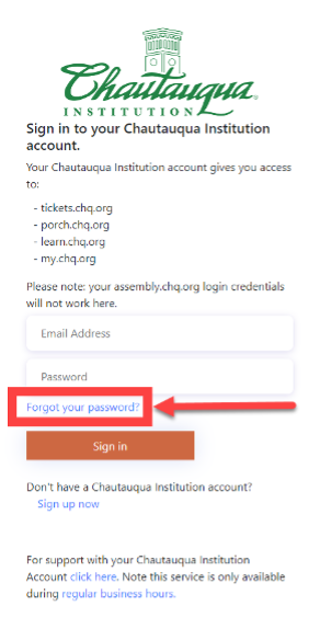 An arrow pointing to "Forgot your password?" in a login screen