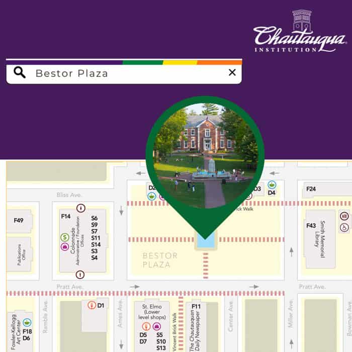 A map view of Bestor Plaza