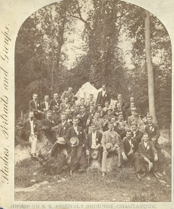 Group on S.S. Assembly Grouds Chautauqua c. 1877. 