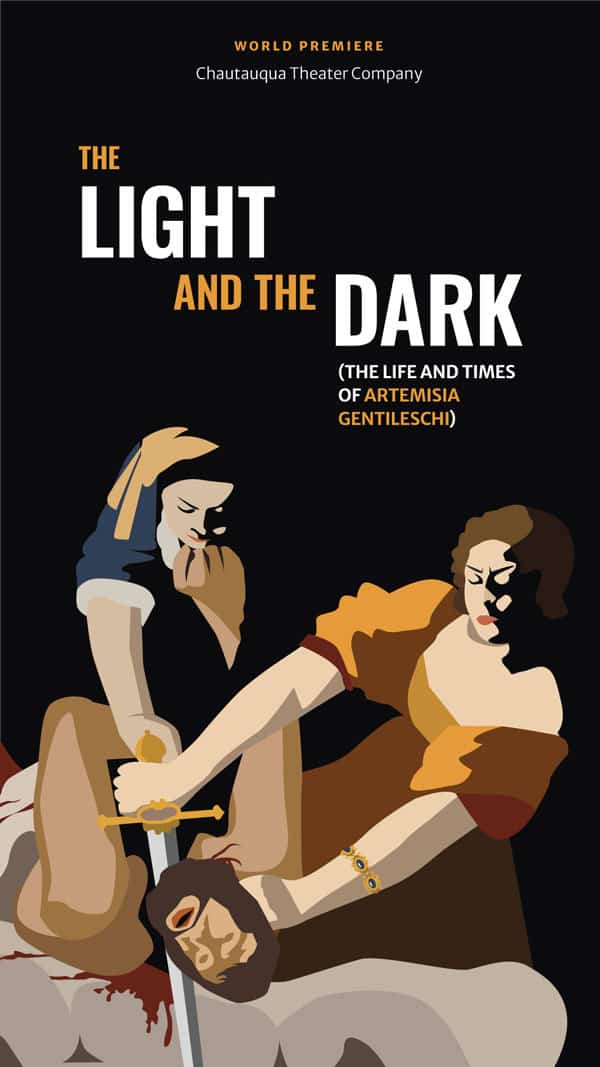 Two women cutting off a man's head with a sword