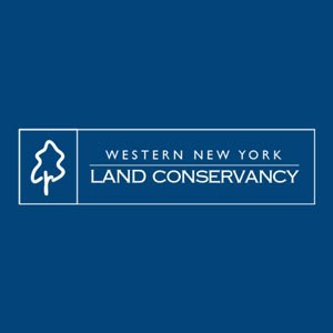 Western New York Land Conservancy logo on a blue background