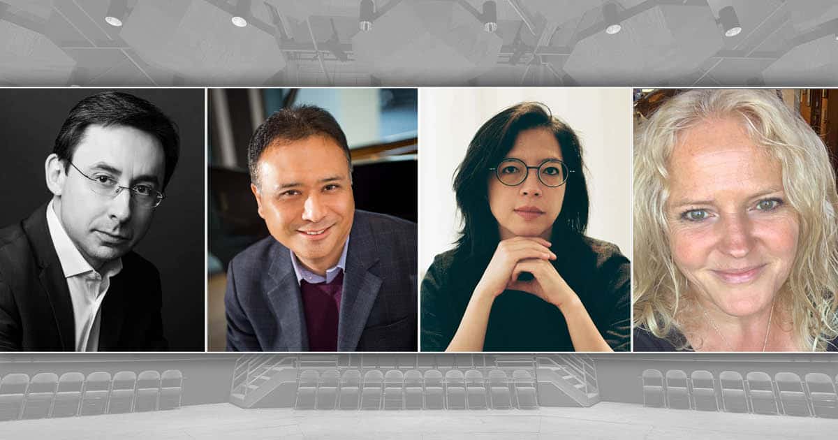 Alexander Kobrin, Jon Nakamatsu, J.Y. Song, and Nikki Melville's headshots