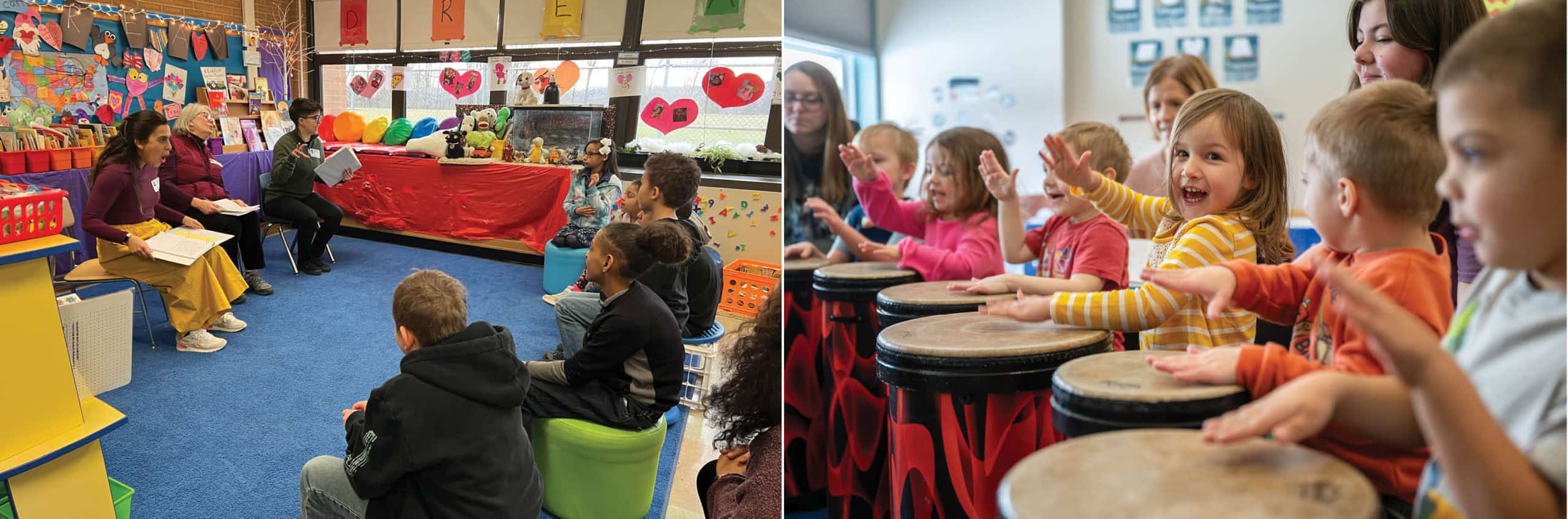 Photos of students in Arts Educations programs at school