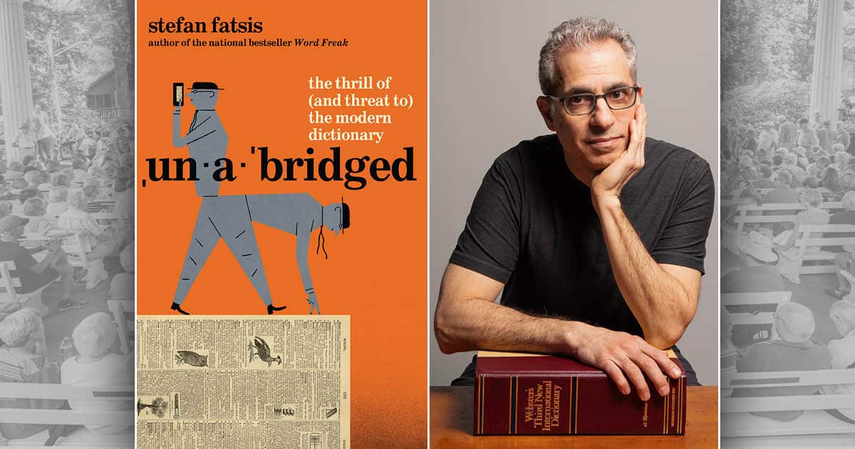 Unabridged book cover and Stefan Fatsis headshot