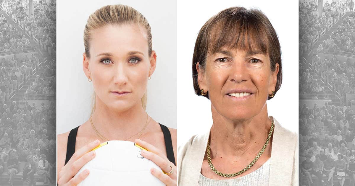 Kerri Walsh Jennings and Tara VanDerveer