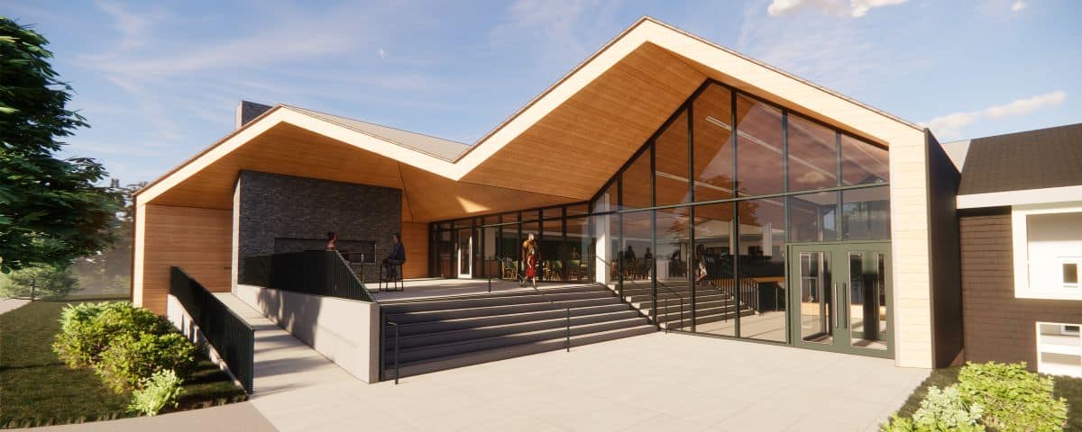 Greene Family Commons-Construction Document Set Entry Rendering